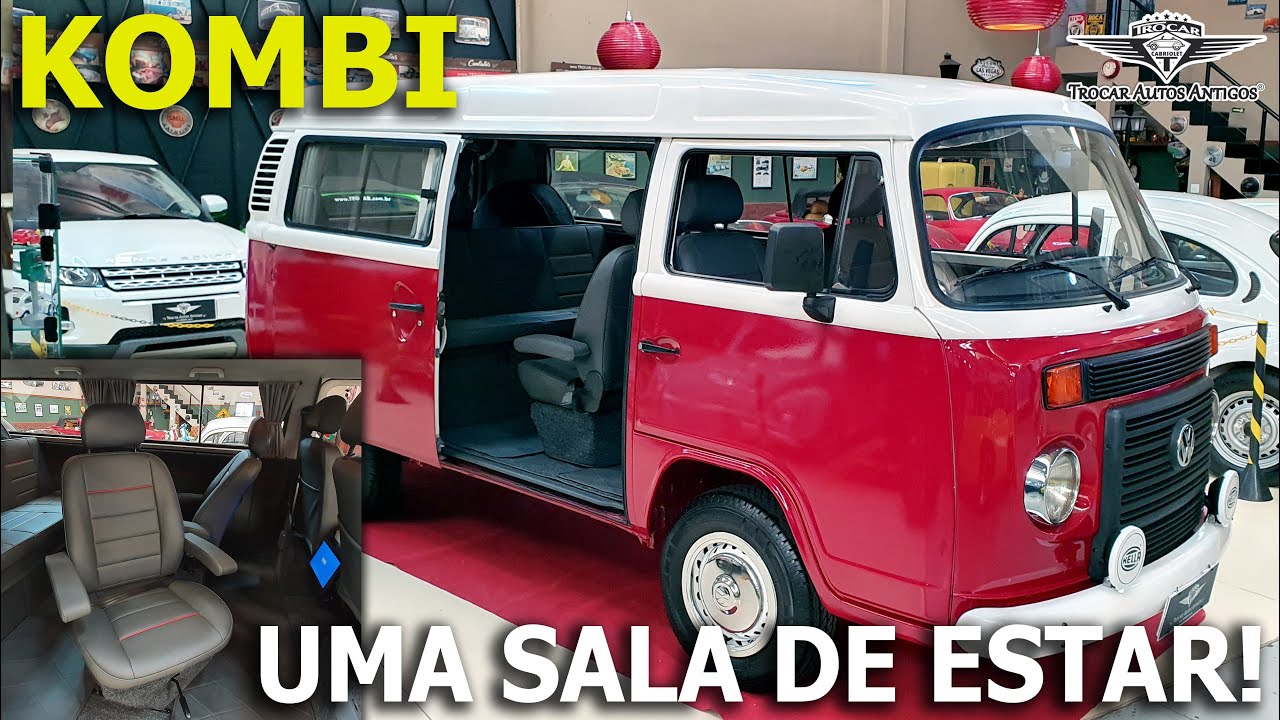 UMA SALA DE ESTAR! KOMBI com bancos giratórios, banco cama, ar condicionado, geladeira e muito mais!