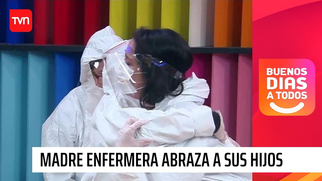 ¡Hermoso reencuentro! Madre que es enfermera abraza a sus hijos después de dos meses | BDAT