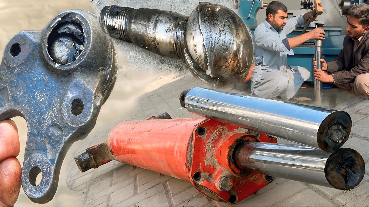 The Hydraulic Jack Broken Extremely Well repair and Toyota hiace Lower Joint Ball  Repairing Method
