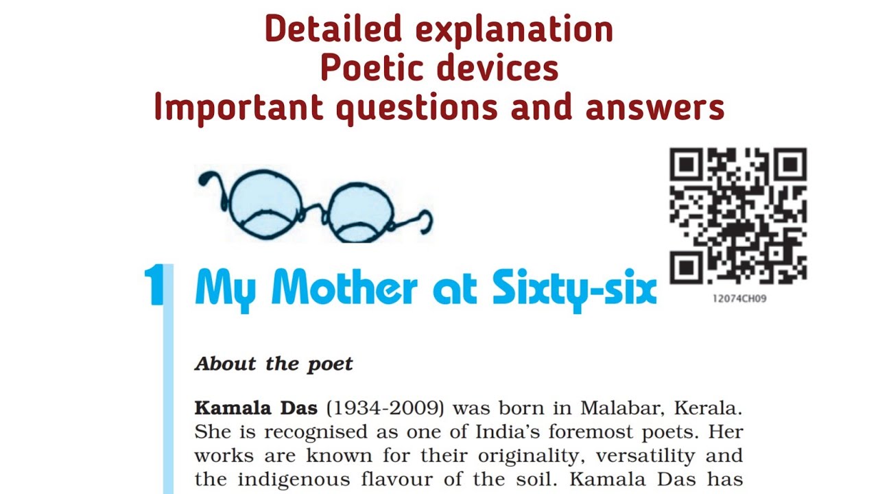 My mother at sixty-six detailed explanation with poetic devices and important question answers