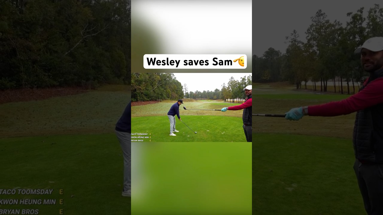 Уэсли Брайан спасает Сэма Хын Мина от пенальти! ⛳🫡 @BryanBrosGolf @SamHeungMin 