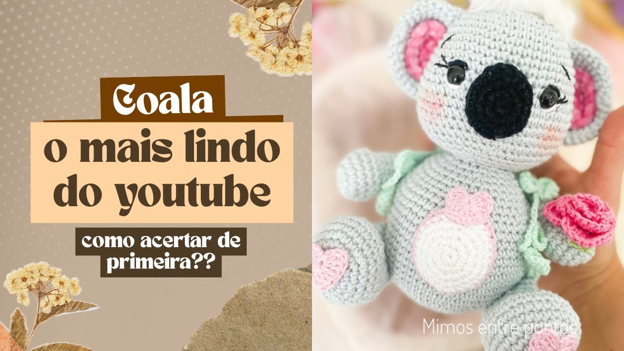 COALA AMIGURUMI - como fazer amigurumi coala.