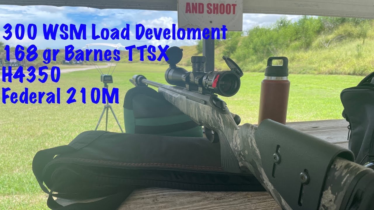 300 WSM 168 г Barnes TTSX Load Development с H4350 и Fed 210M