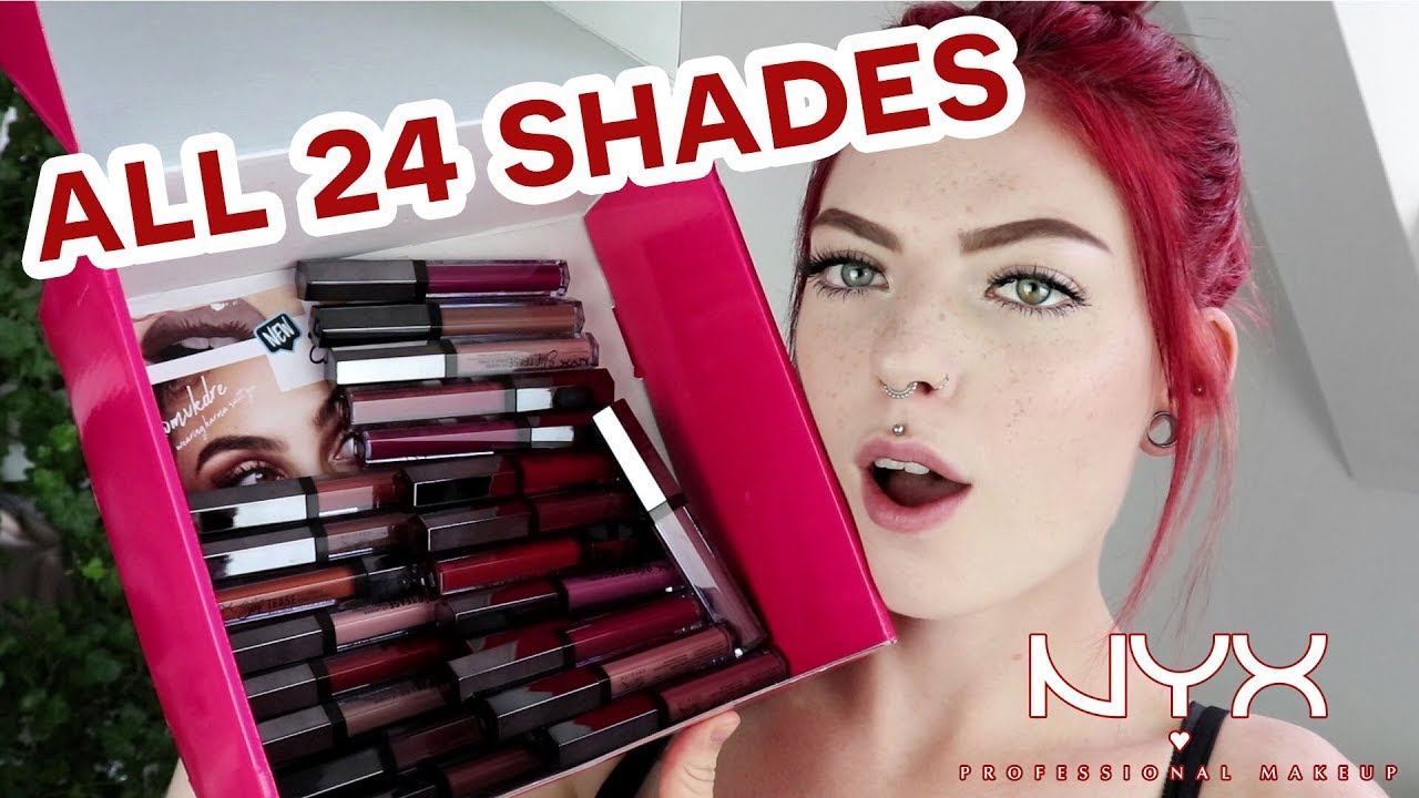 SWATCHES NEW NYX SLIP TEASE LIP LACQUER | all 24 shades