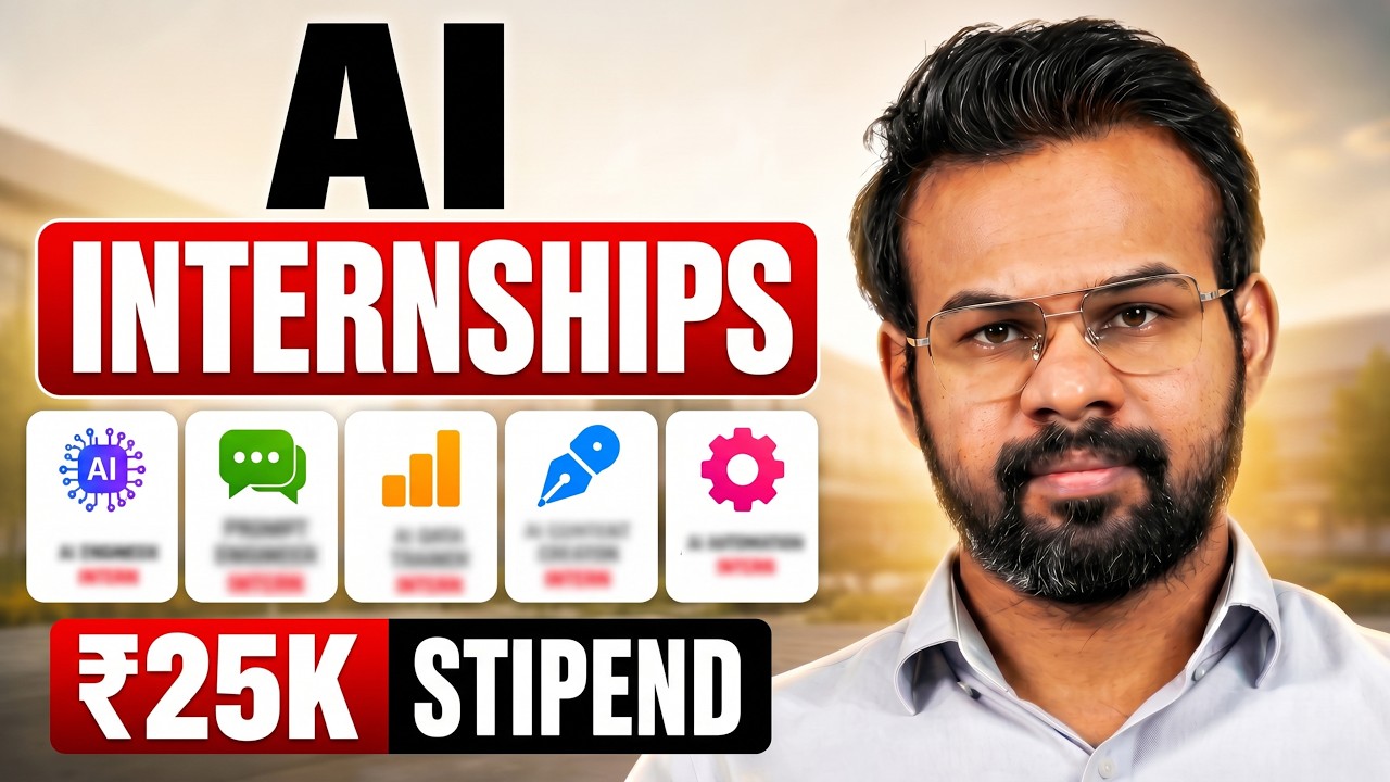 AI Internships in 2026: 5 Roles, Skills & ₹25K Stipend