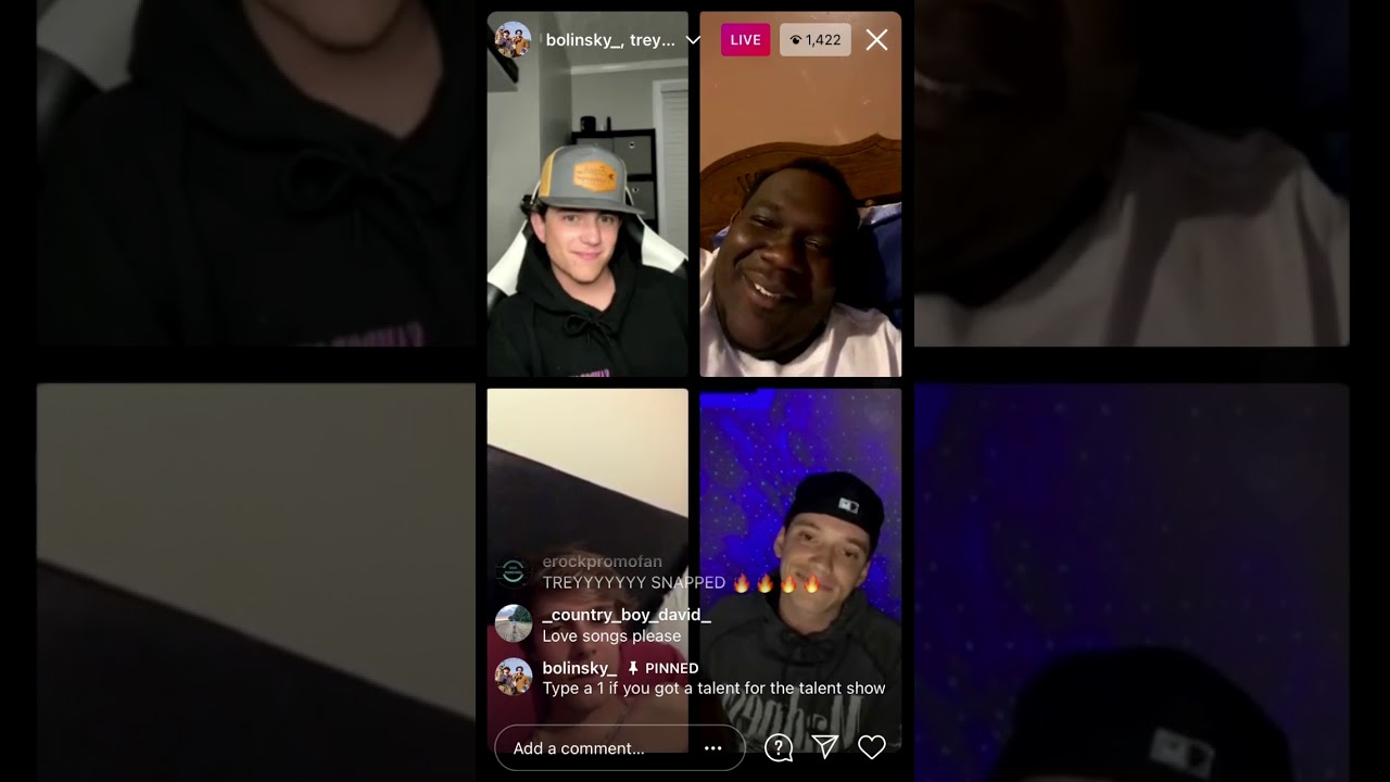 @TREYFROMNEXTDOOR MAKES HATER SHUT UP ON #Instagramlive