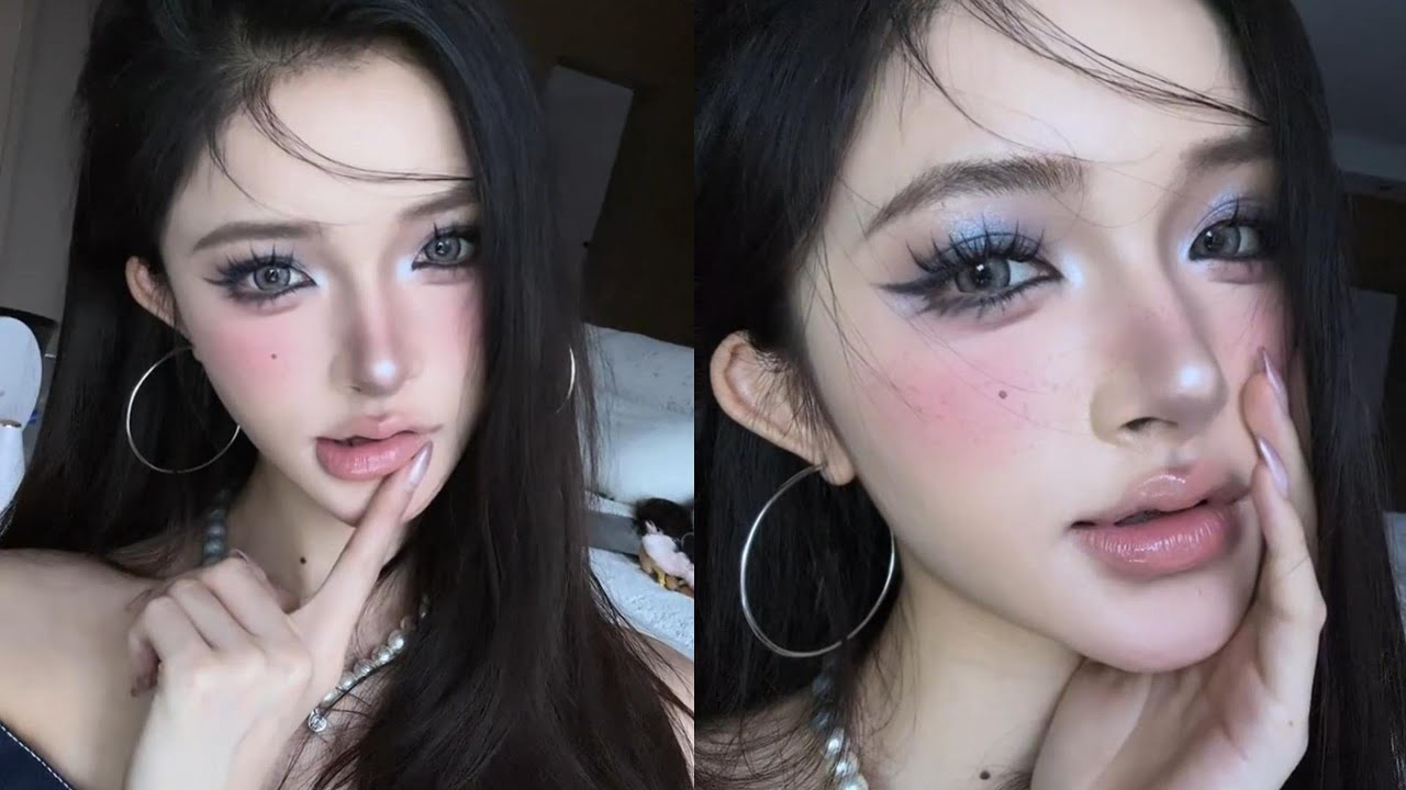 🤠牛仔蓝烟熏辣妹妆｜详细跟练版蓝色烟熏太有野性美了色色R色色R色色R 特别适合万圣节🎃有种狠厉的美感 雀斑加上蓝色眼影更是混血感十足萌萌哒R 日常出片拍照 逛街炸街不要太适配斜眼R斜眼R 画上这个