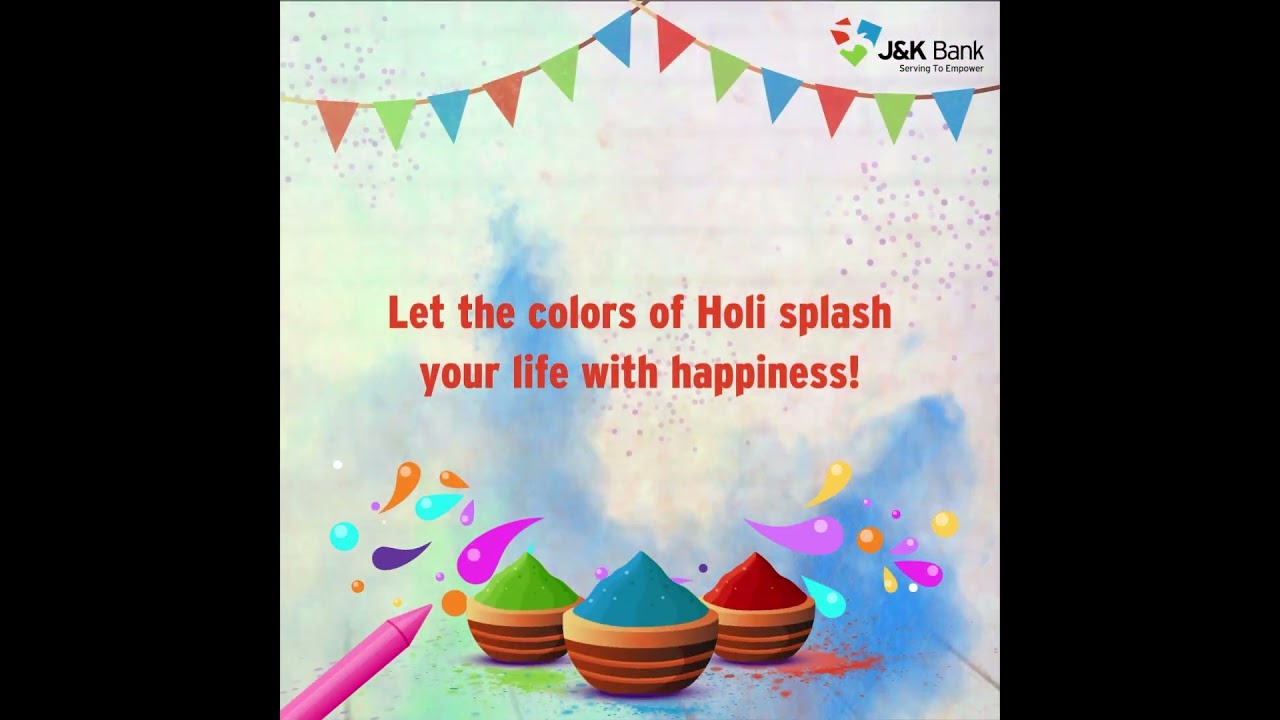J&K Bank wishes you a very Happy Holi