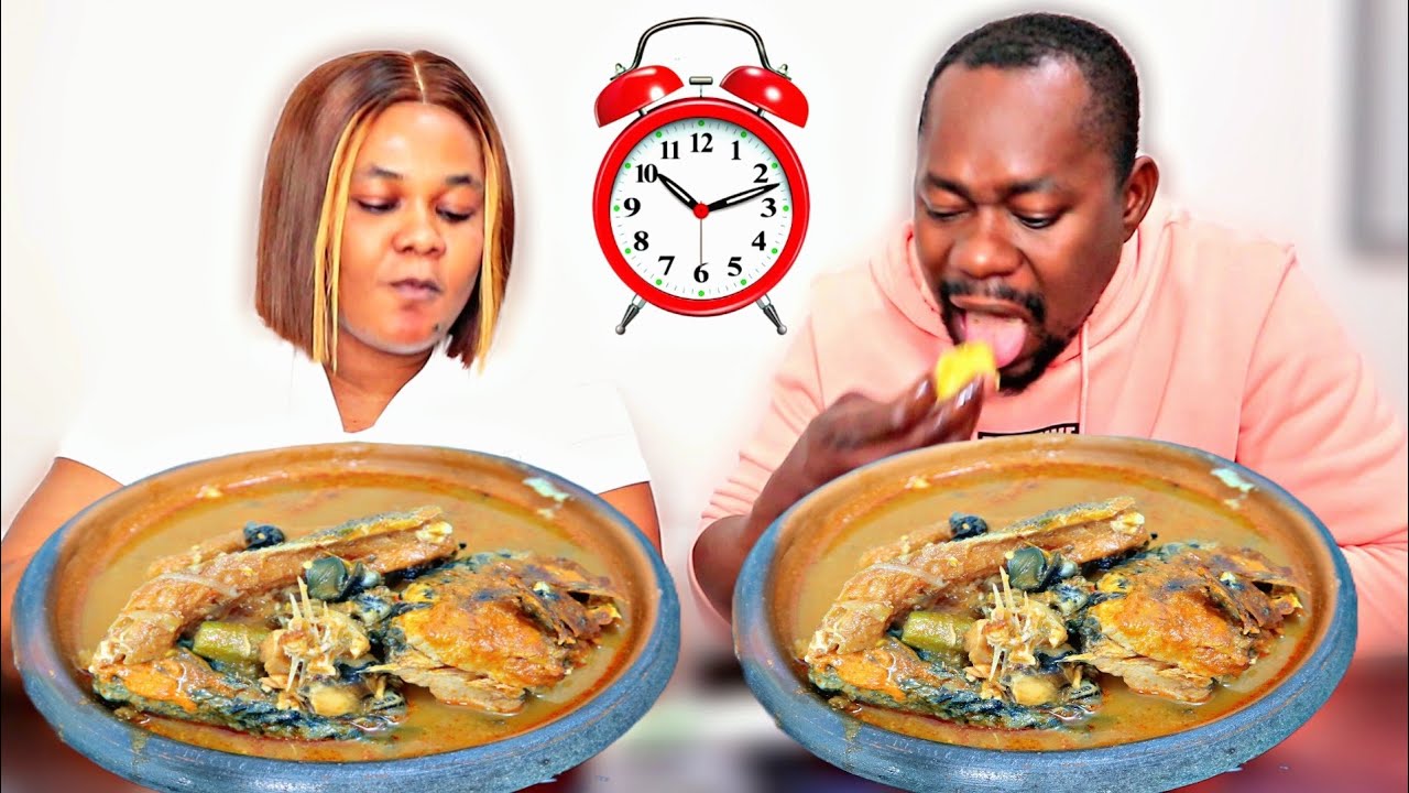 FUFU WITH LIGHT SOUP MUKBANG, FIRST TO FINISH WINS €100, AFRICAN FOOD MUKBANG