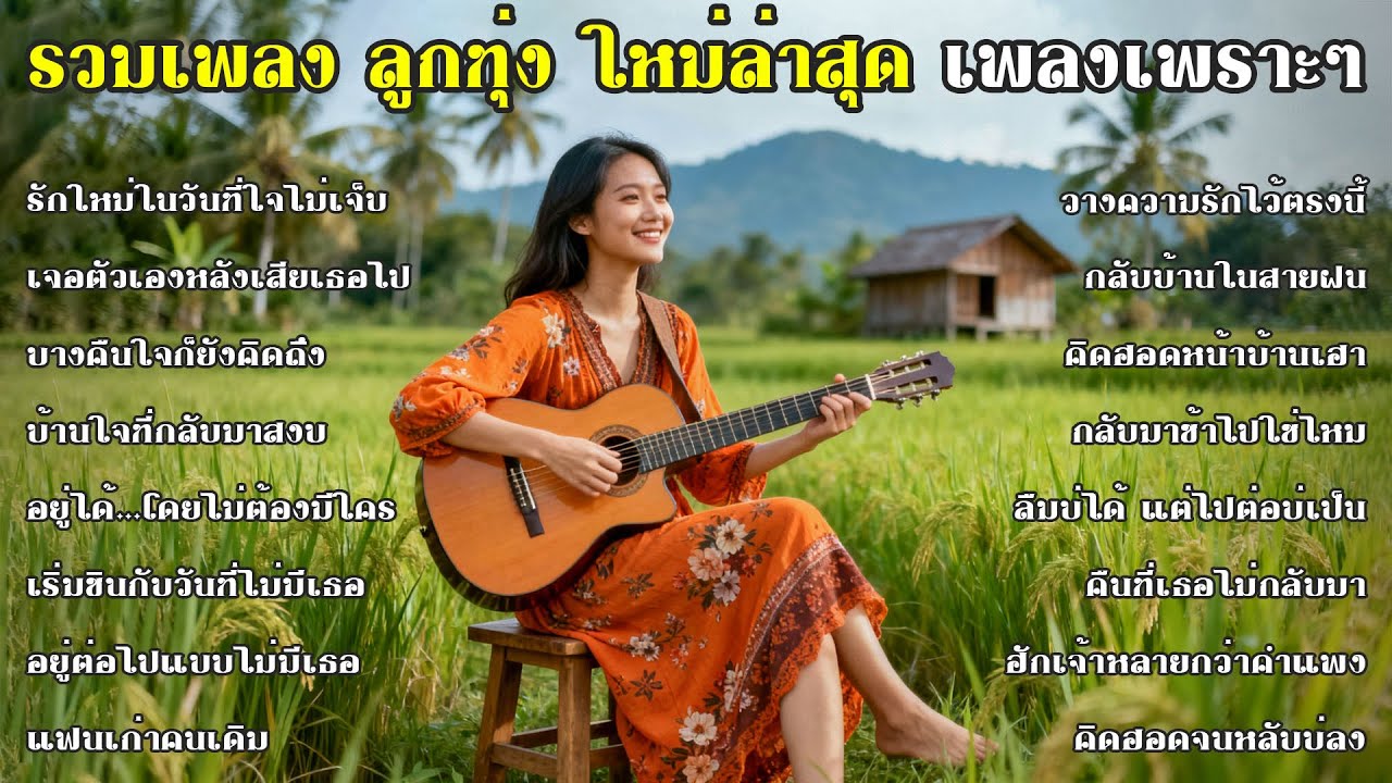 รวมเพลงลูกทุ่งใหม่ล่าสุด เพลงเพราะๆ ฟังต่อเนื่อง 💔ฮิตมาแรง 2026