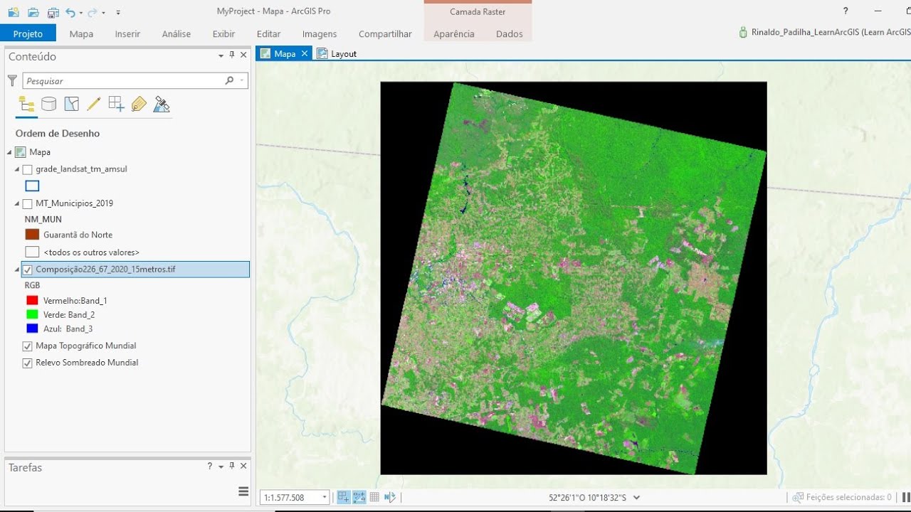 Como baixar imagens Landsat 5 e Landsat 8 para trabalhar com uso do solo (ArcGis Pro em português).