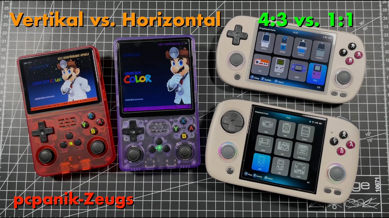 pcpanik-Zeugs : Formfaktor & Ergonomie - R36S/Plus vs. Anbernic RG 40/Cube XX H