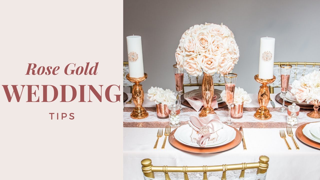 Rose Gold Wedding Decor Tips - 5 easy and affordable ideas