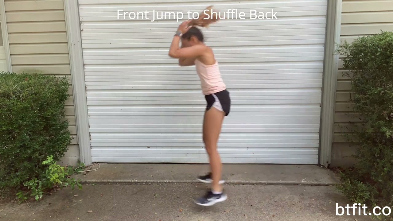 Front Jump to Shuffle Back | BTFit.co