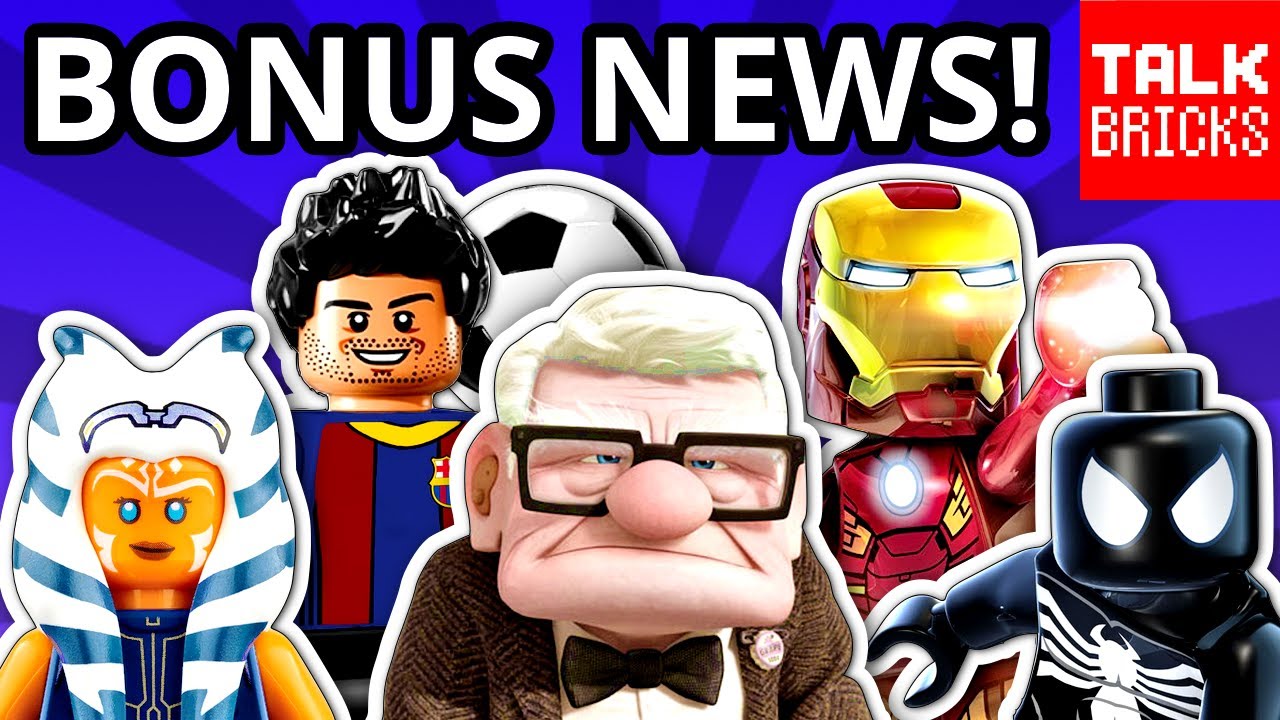 BONUS LEGO NEWS! Pixar UP! Ahsoka! Gold Mario! Marvel Returns! FC Barcelona! Life-Size Toyota Supra!