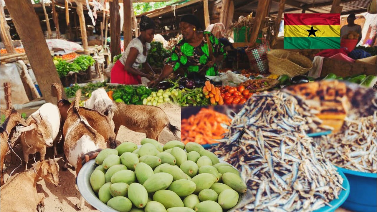Rural Village Market day in Fumbisi Ghana West Africa.🌍 Cost of living in west Africa village