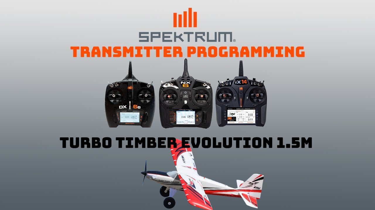 E-flite Turbo Timber EVO Spektrum Transmitter Programming Guide