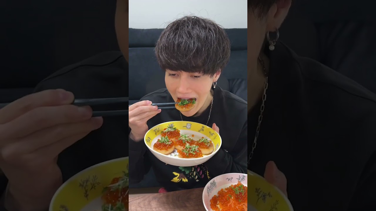 親友にイクラ2000粒食べさせてみたww