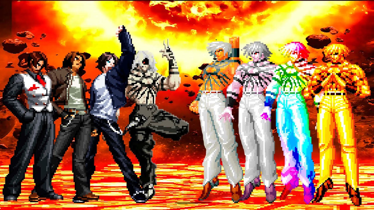 [KOF Mugen] Kyo Kusanagi Team vs Orochi Team