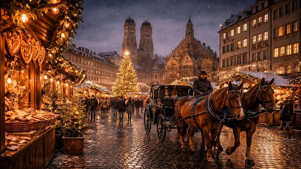 NUREMBERG 4k - THE MOST BEAUTIFUL CHRISTMAS CITY IN GERMANY-TRAVEL GUIDE-  BEST CHRISTMAS  IN EUROPE