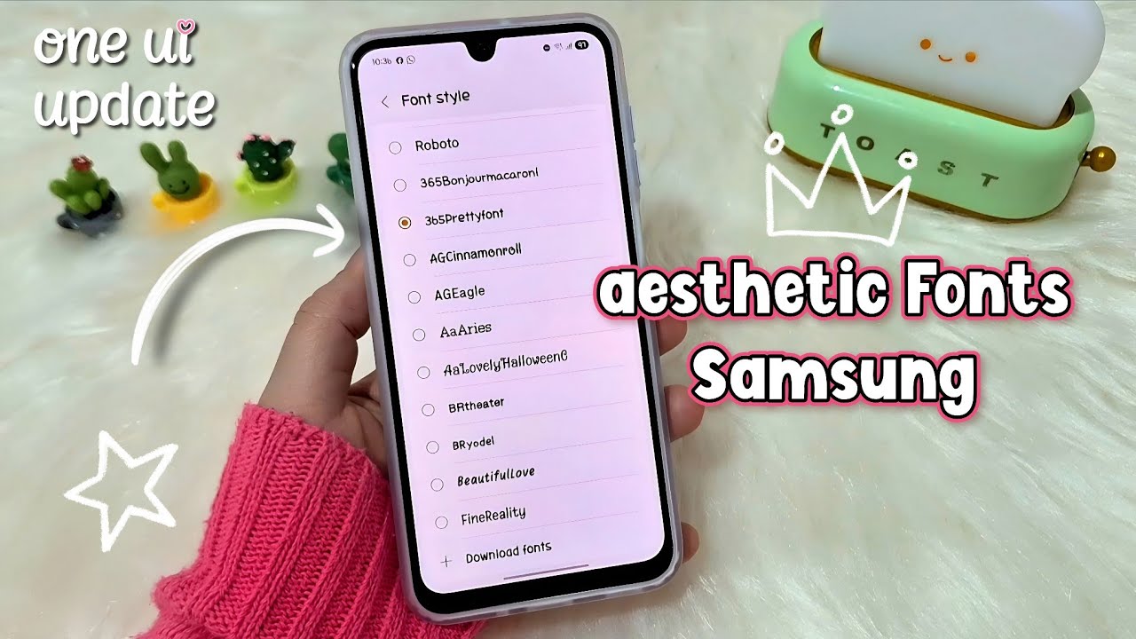 how to add aesthetic fonts on your android ✨ samsung galaxy 🧸