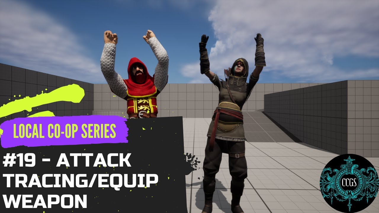 Unreal Engine 5 Split Screen Survival Series #19 - Attack Trace/Equip Weapon #unrealengine #ue5
