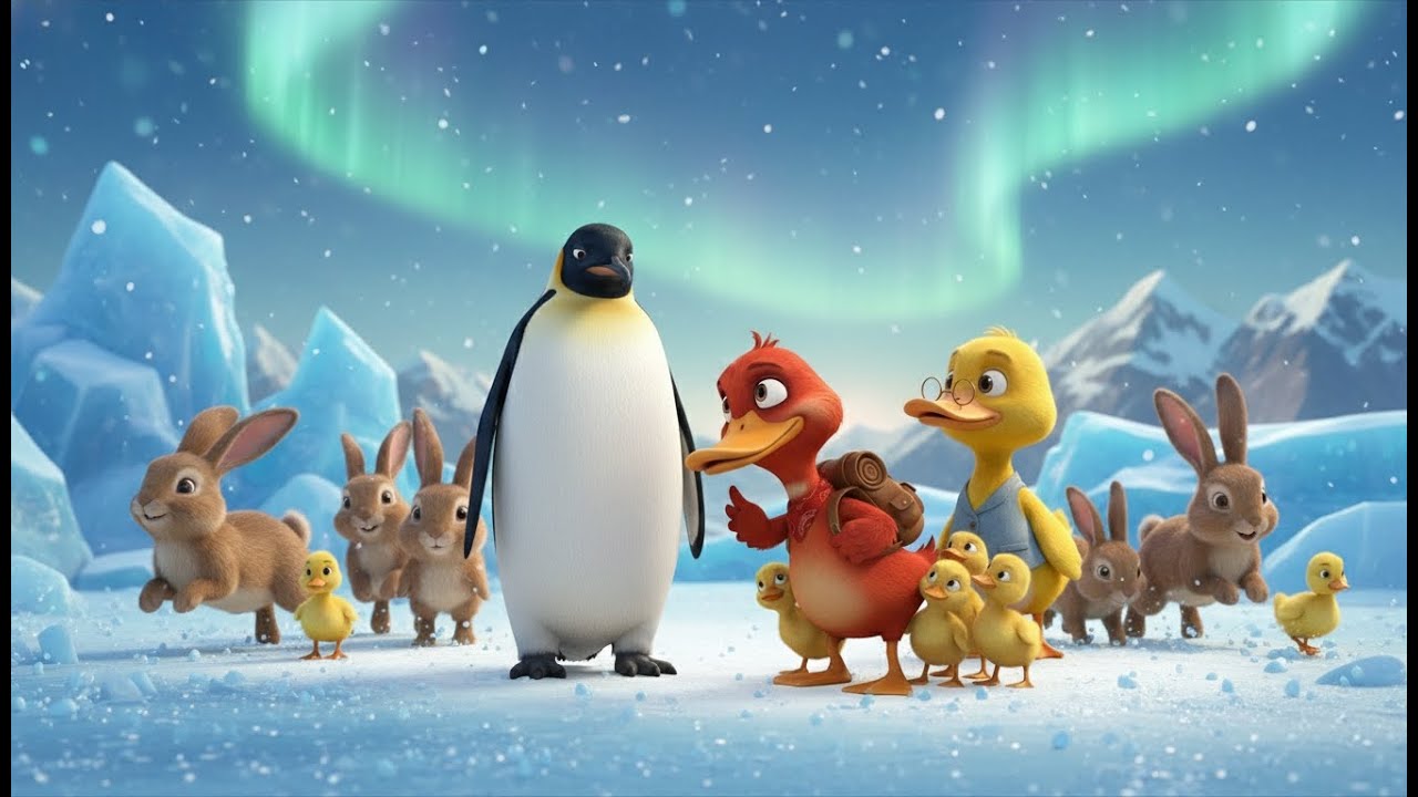 Flick & Gabel’s Arctic Adventure ❄️ | Cute Duck Family Journey | 3D Animation for Kids