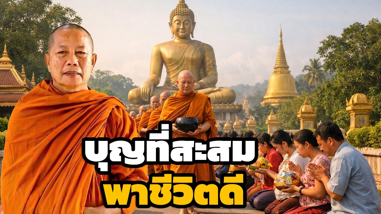 เพียรทำบุญสม่ำเสมอ ไม่อด ไม่อยาก ไม่ยาก ไม่จน  ธรรมะคลายทุกข์ พระมหาบุญช่วย ปัญญาวชิโร 1