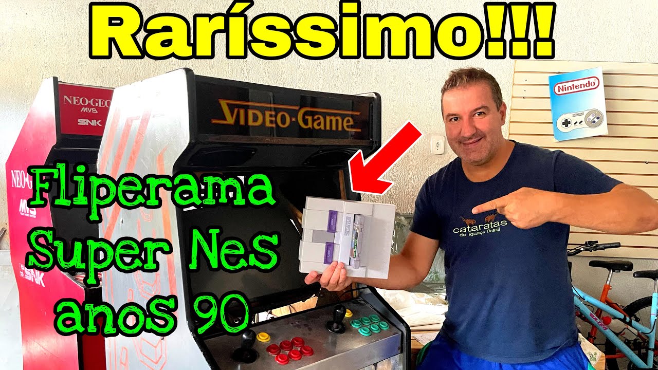 Encontrei um FLIPERAMA SUPER NINTENDO Anos 90