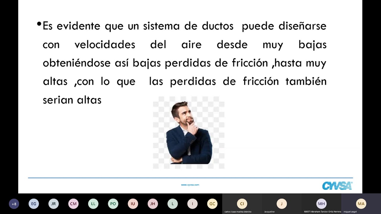 Cálculo de caída de presión en ductos - Centro de Desarrollo Humano Grupo CYVSA