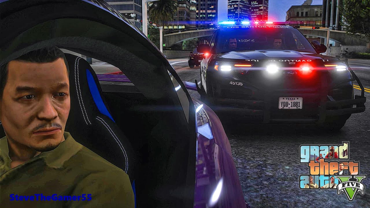 Playing GTA 5 As A POLICE OFFICER City Patrol| HPD|| GTA 5 Lspdfr Mod| 4K
