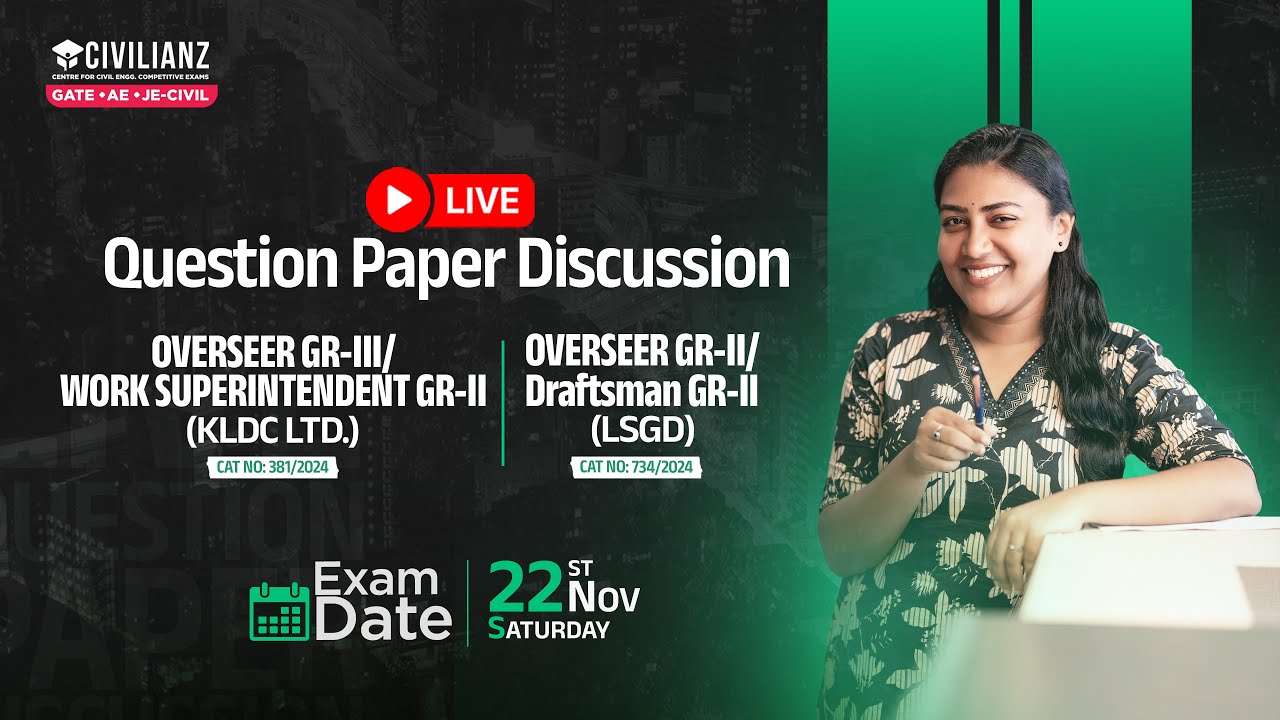 QP Discussion | Overseer Gr-III & Work Superintendent Exams (381/2024 & 734/2024) | Civilianz
