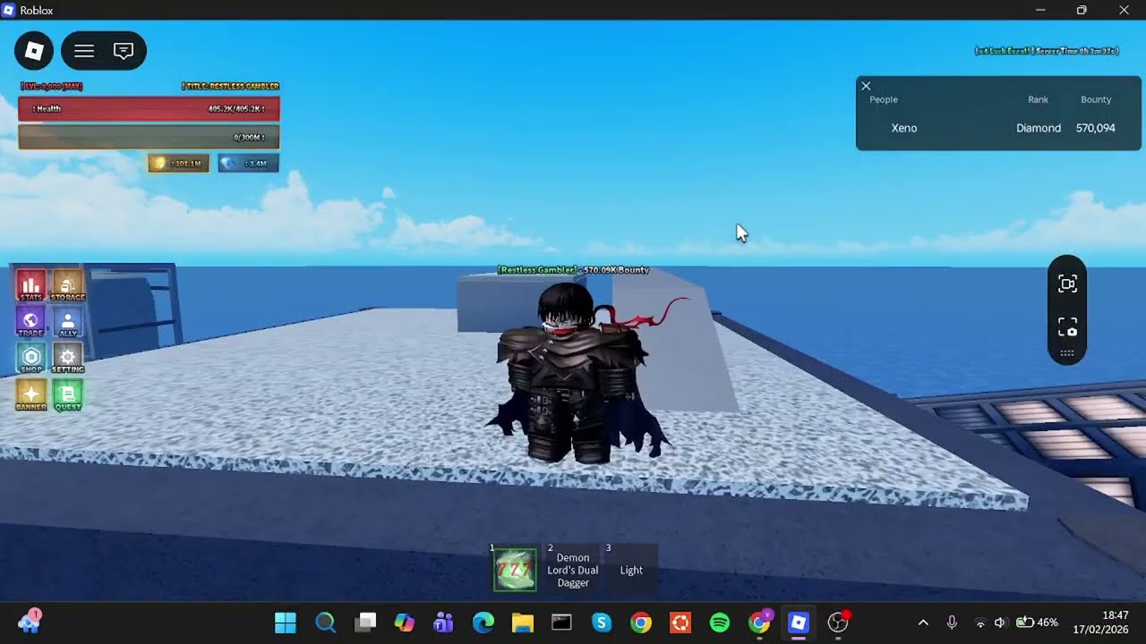ROUGE PIECE[How to obtain Demon lord dagger and igris's blade and showcase of Demon Lord Dagger
