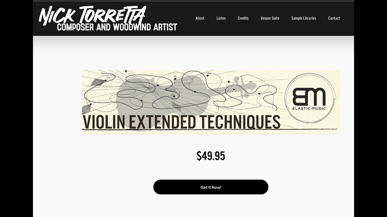 Violin Extended Techniques by Nick Torretta (Elastic Music) [no talking]