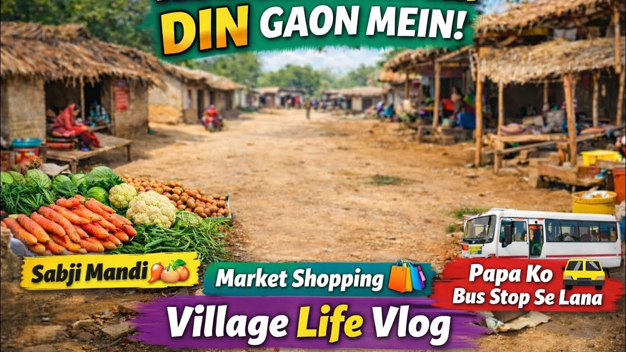 “Holi ke pehle din gaon mein mera pura din 🏡 | Mandi, market, shopping aur village life | Desi Vlog”
