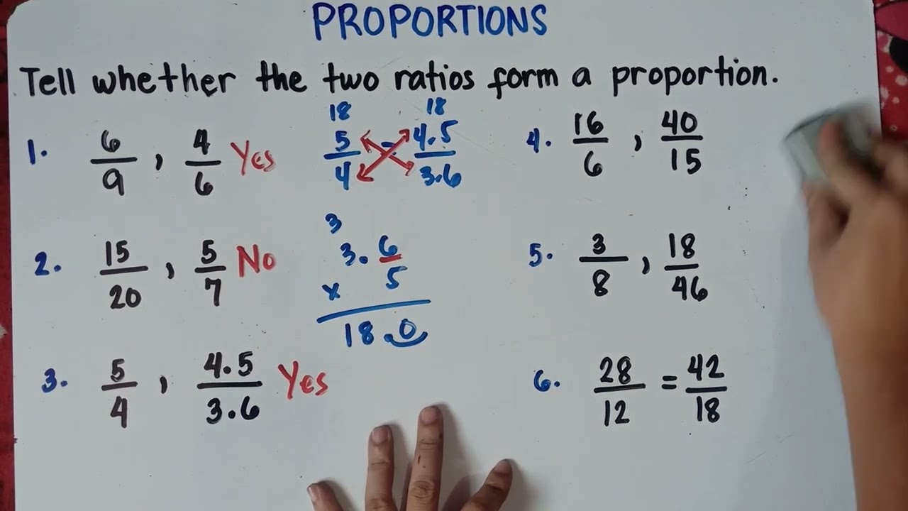 Proportions | Tell whether the two ratios form a proportion | Explain in Detailed |
