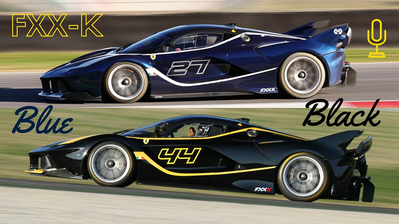 Ferrari FXX K Black & Blue - Accelerations, Fly-Bys, downshifts & pure sound!