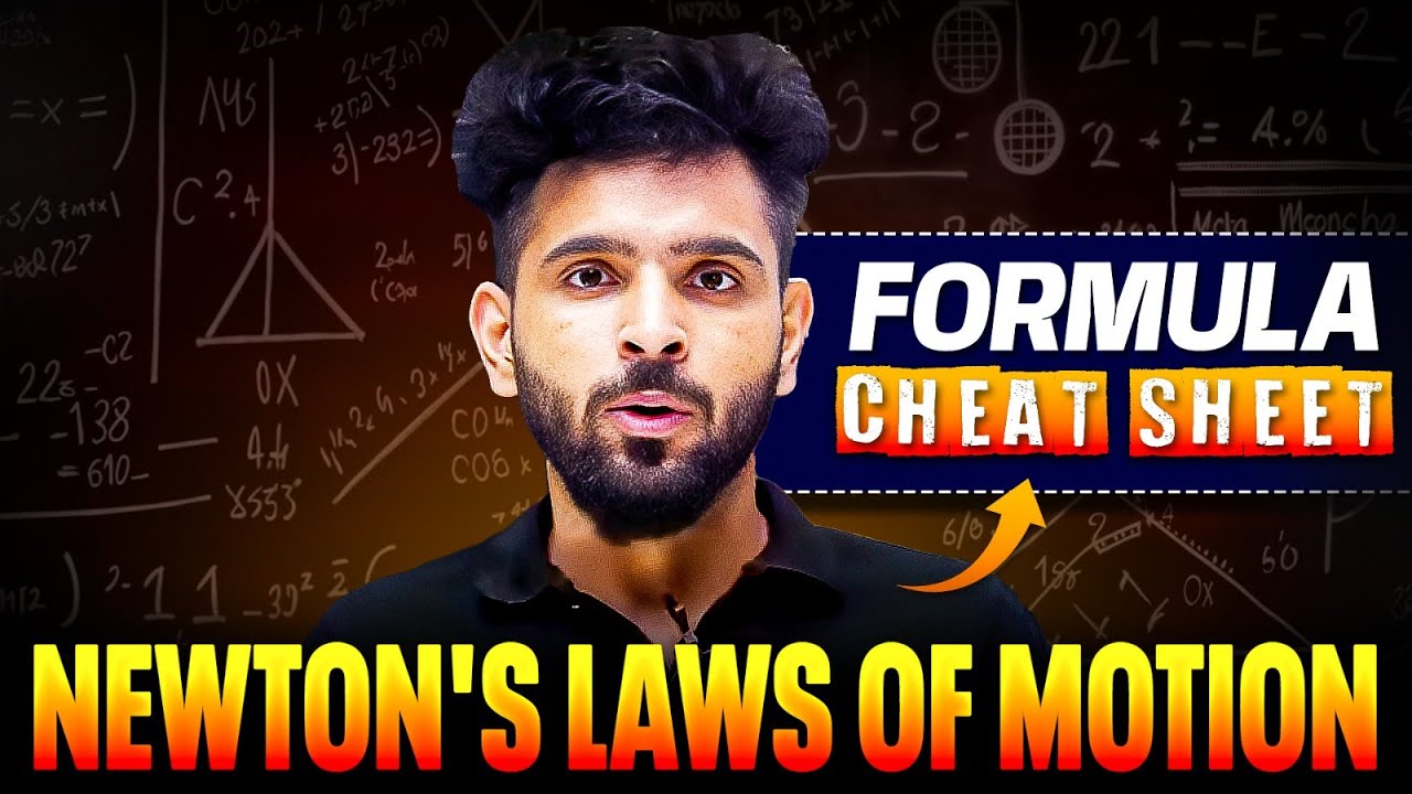 Newton's laws of Motion - FORMULA Cheat Sheet 🔥
