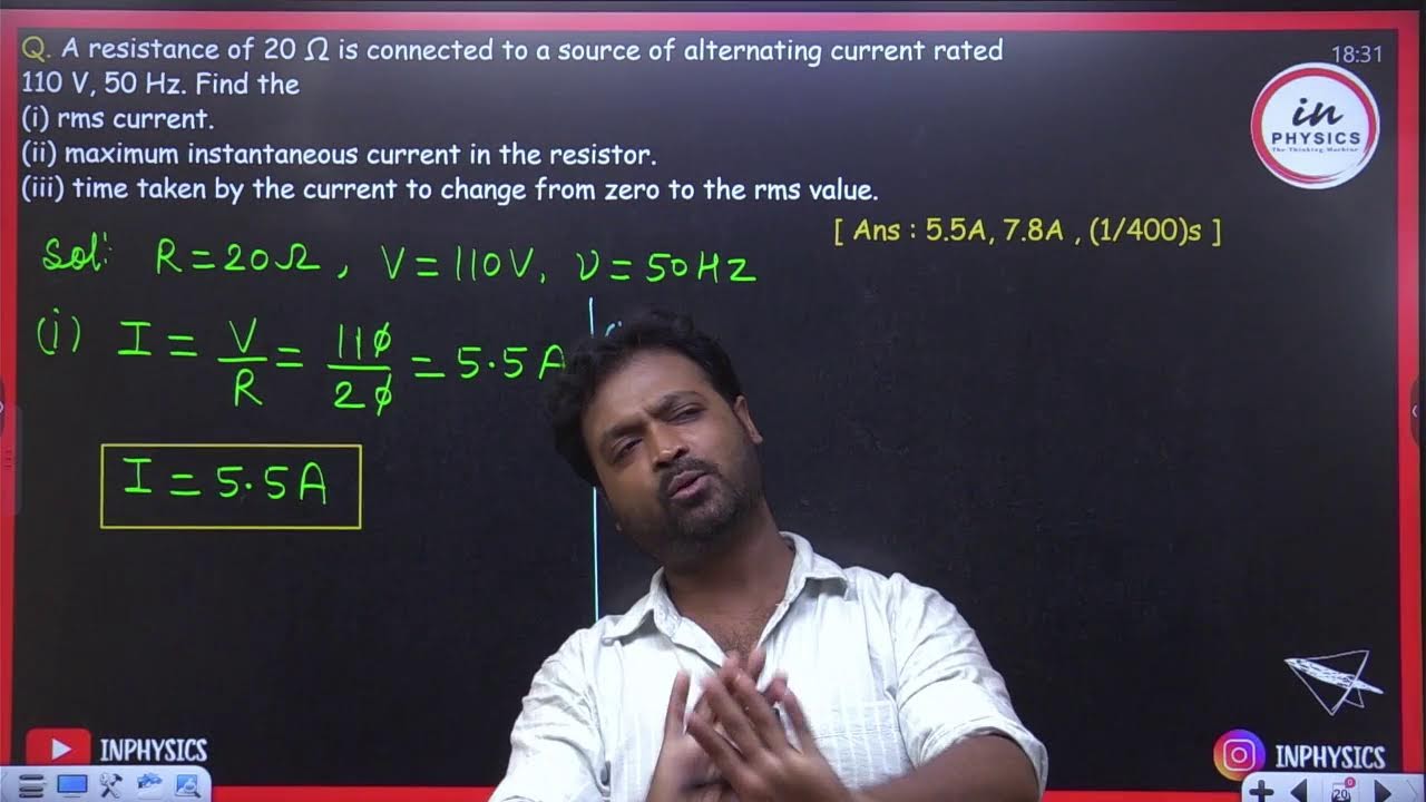AC applied to R | Inphysics | CBSE 2025