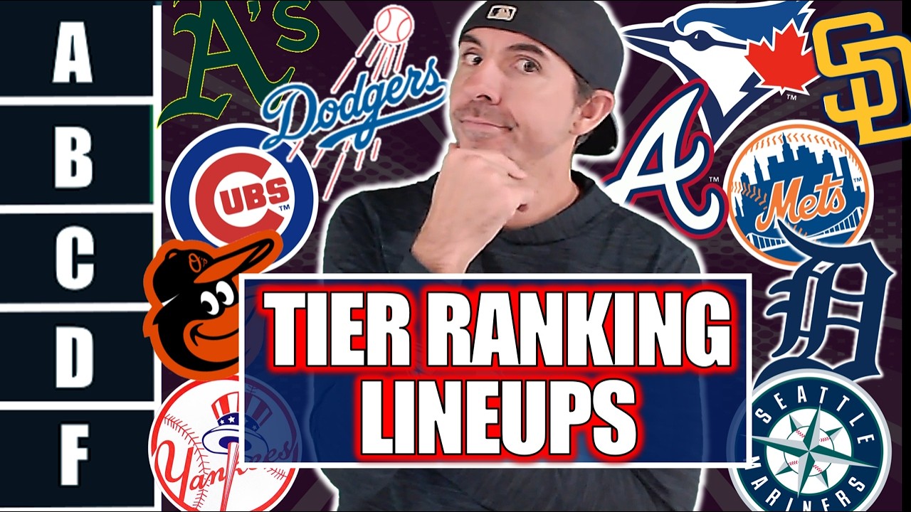 My Tier Ranking Of MLB Lineups Heading Into The 2026 Season.