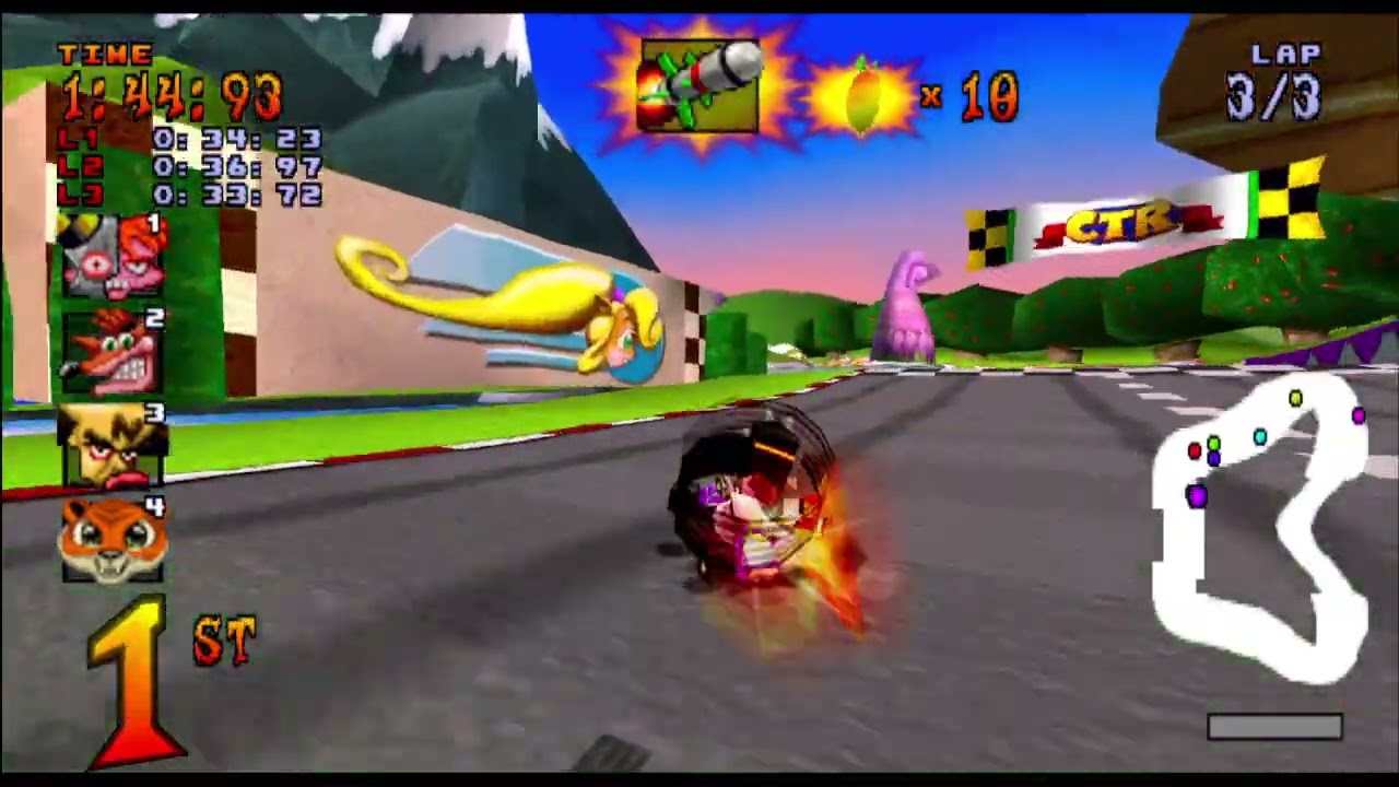 Crash Team Racing Ps1 Cupa Amarilla
