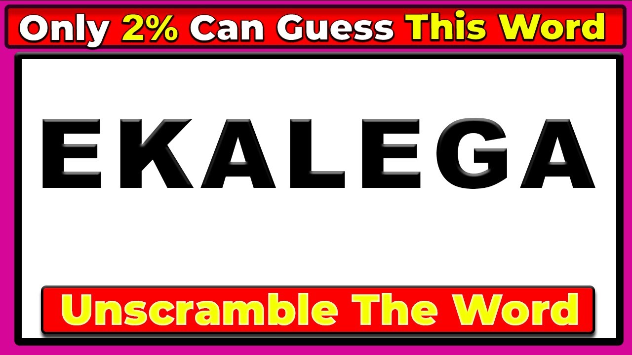 Unscramble the 7 Letter Word in Record Time - Guess the Word Challenge 57