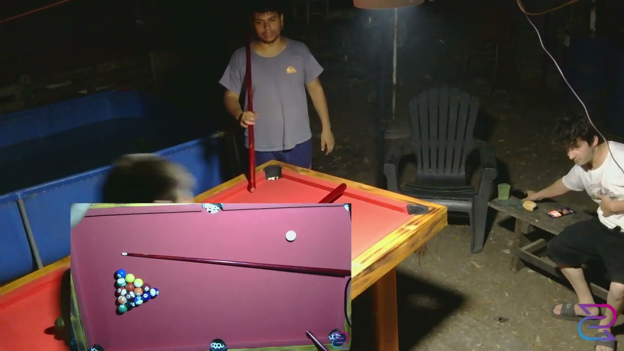 salio irl jugando al pool!!!