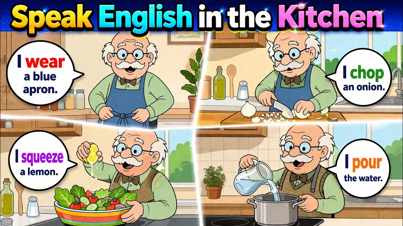 Learn English for Kitchen | Shadowing Practice for Speaking | Grandpa Teaches English
