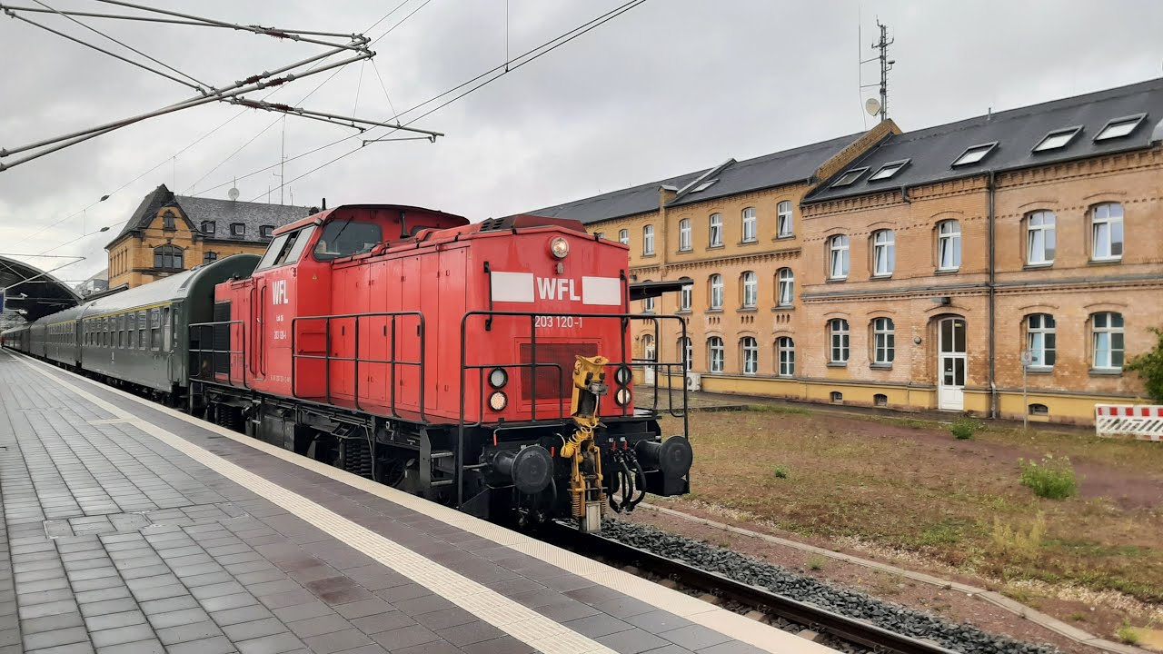 Eisenbahnen zwischen Halberstadt und Halle an der Saale am 28.08.2025.