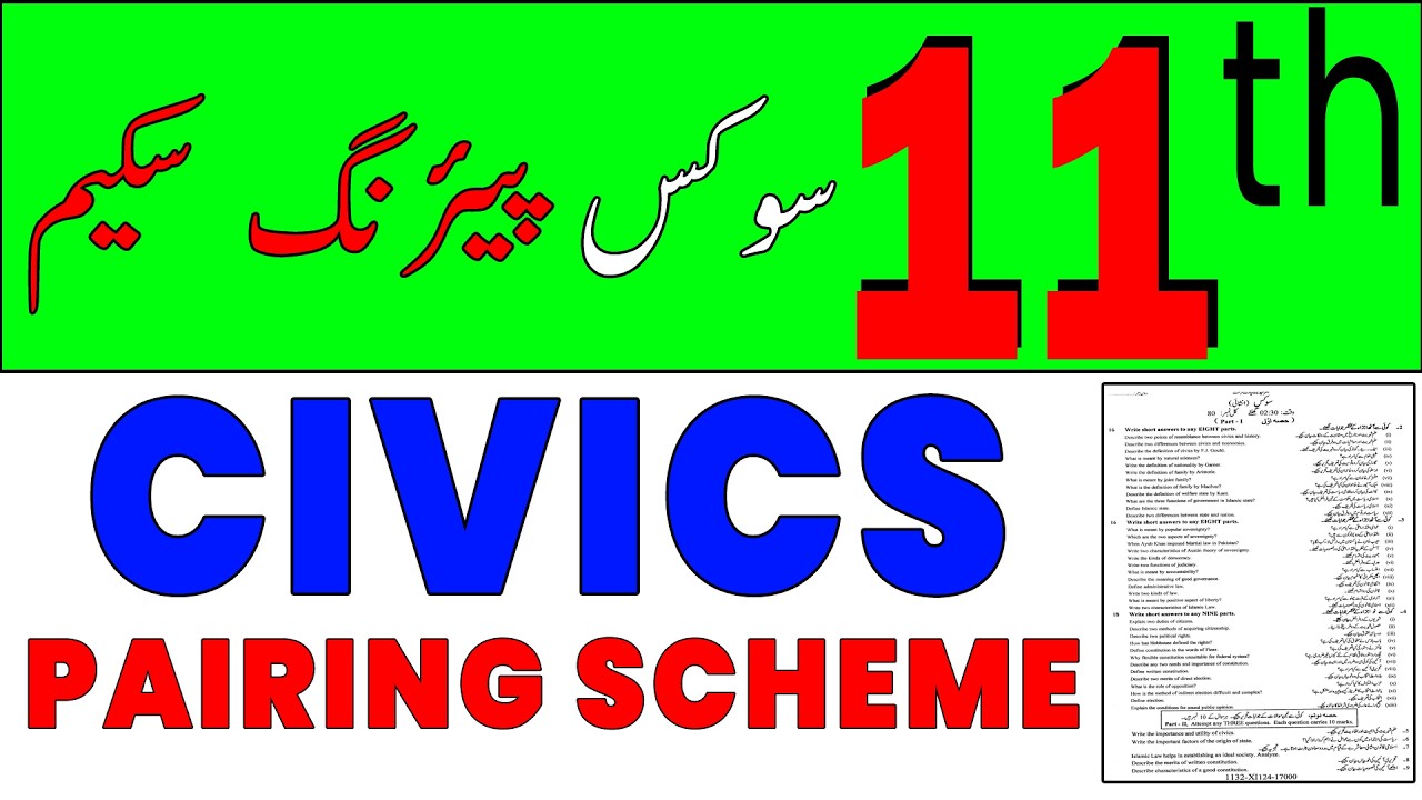 11th civic pairing scheme | 11th Class civics guess paper 2026 | Class 11th civics guess paper 2026
