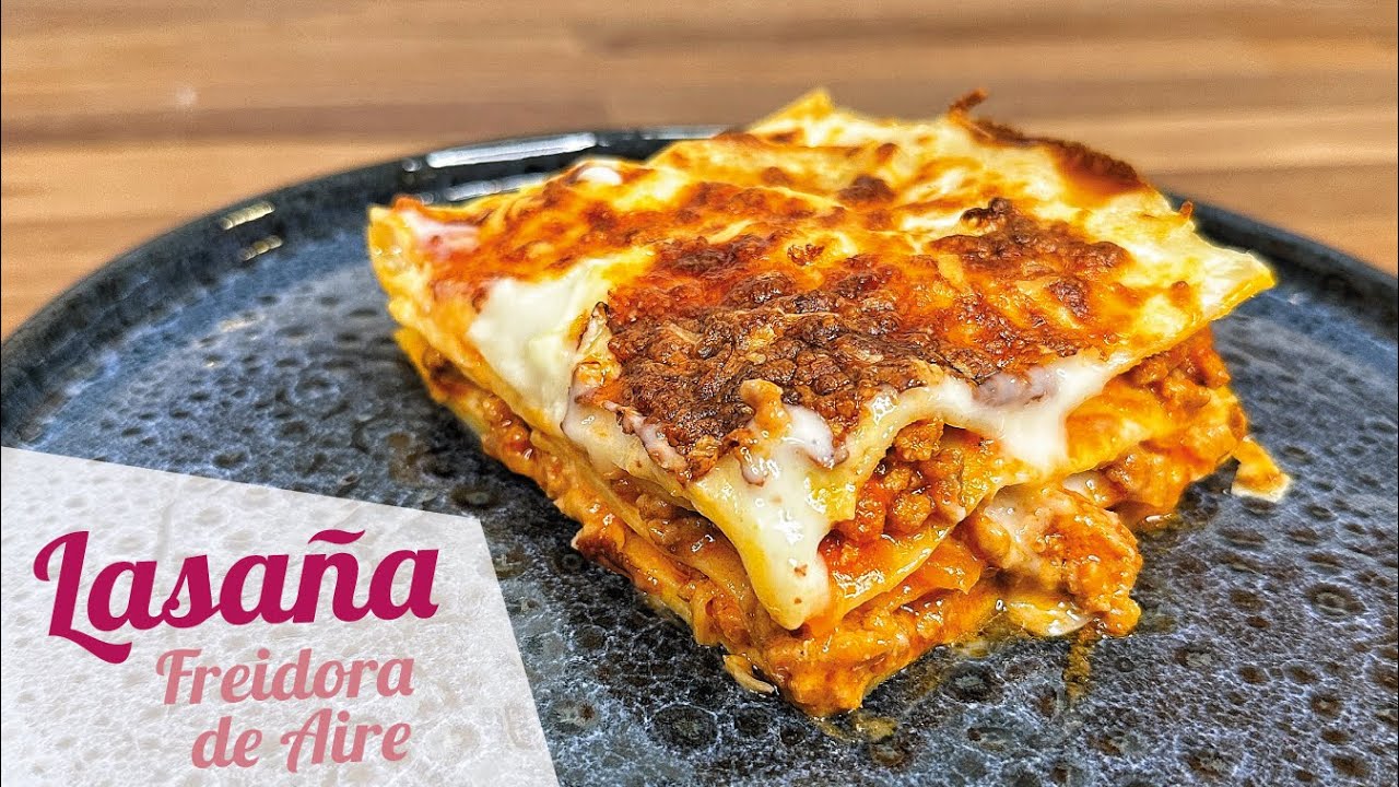 LASAÑA EN FREIDORA DE AIRE 🍝 Lasaña de carne en airfryer