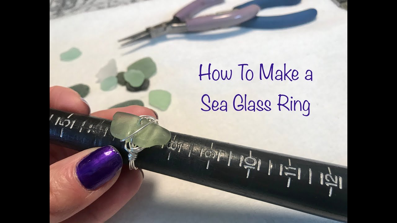 How to make a wire wrapped sea glass ring (UPDATED VERSION)