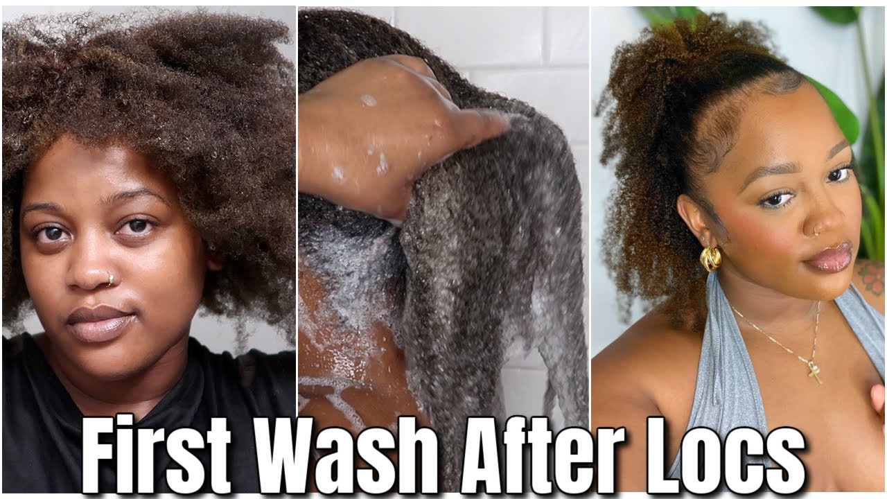 FIRST WASH & STYLE AFTER COMBING OUT MY LOCS // this is different...
