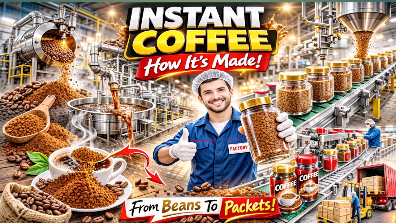 How Instant Coffee Is Made Today | Inside the Modern Coffee Factory
